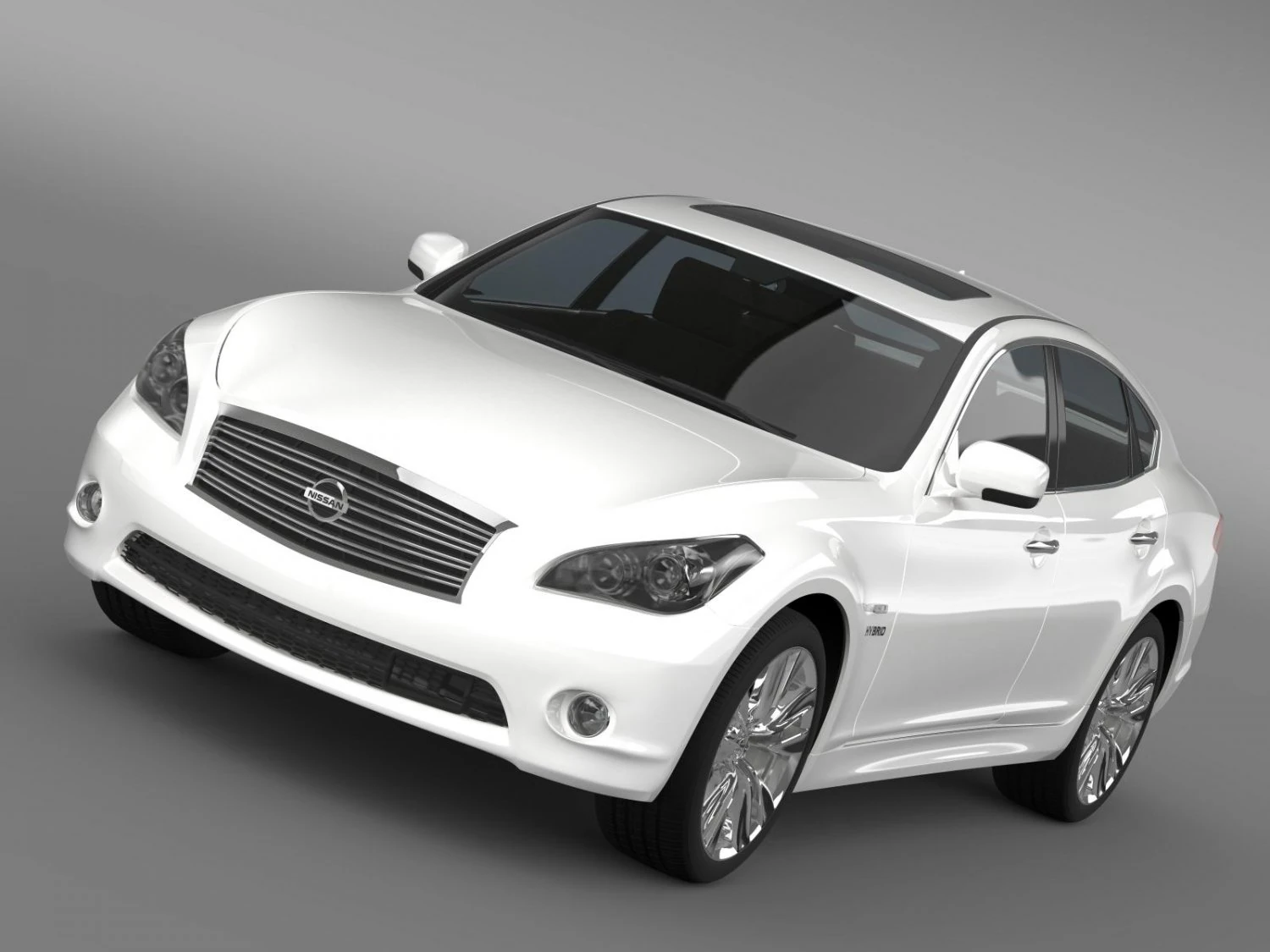 nissan fuga hybrid y51 3D Model .c4d .max .obj .3ds .fbx .stl .blend