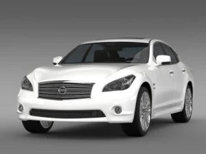 nissan fuga hybrid y51 3D Model