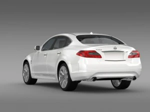nissan fuga hybrid y51 3D Model