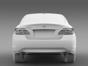 nissan fuga hybrid y51 3D Model
