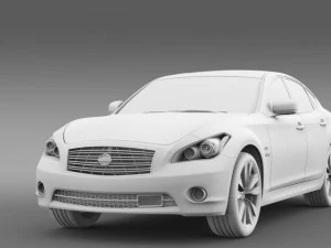 nissan fuga hybrid y51 3D Model
