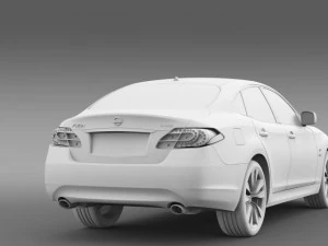 nissan fuga hybrid y51 3D Model