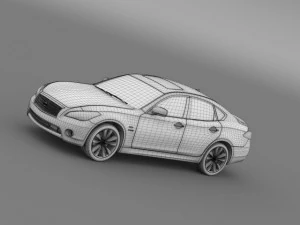 nissan fuga hybrid y51 3D Model