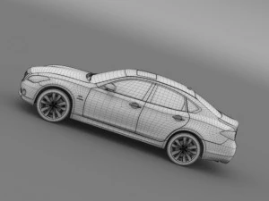 nissan fuga hybrid y51 3D Model