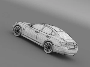 nissan fuga hybrid y51 3D Model
