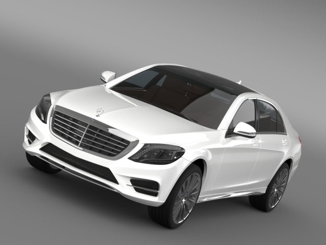 amg mercedes benz s 350 bluetec w222 2013 3D Модель .c4d .max .obj .3ds .fbx .stl .blend 
