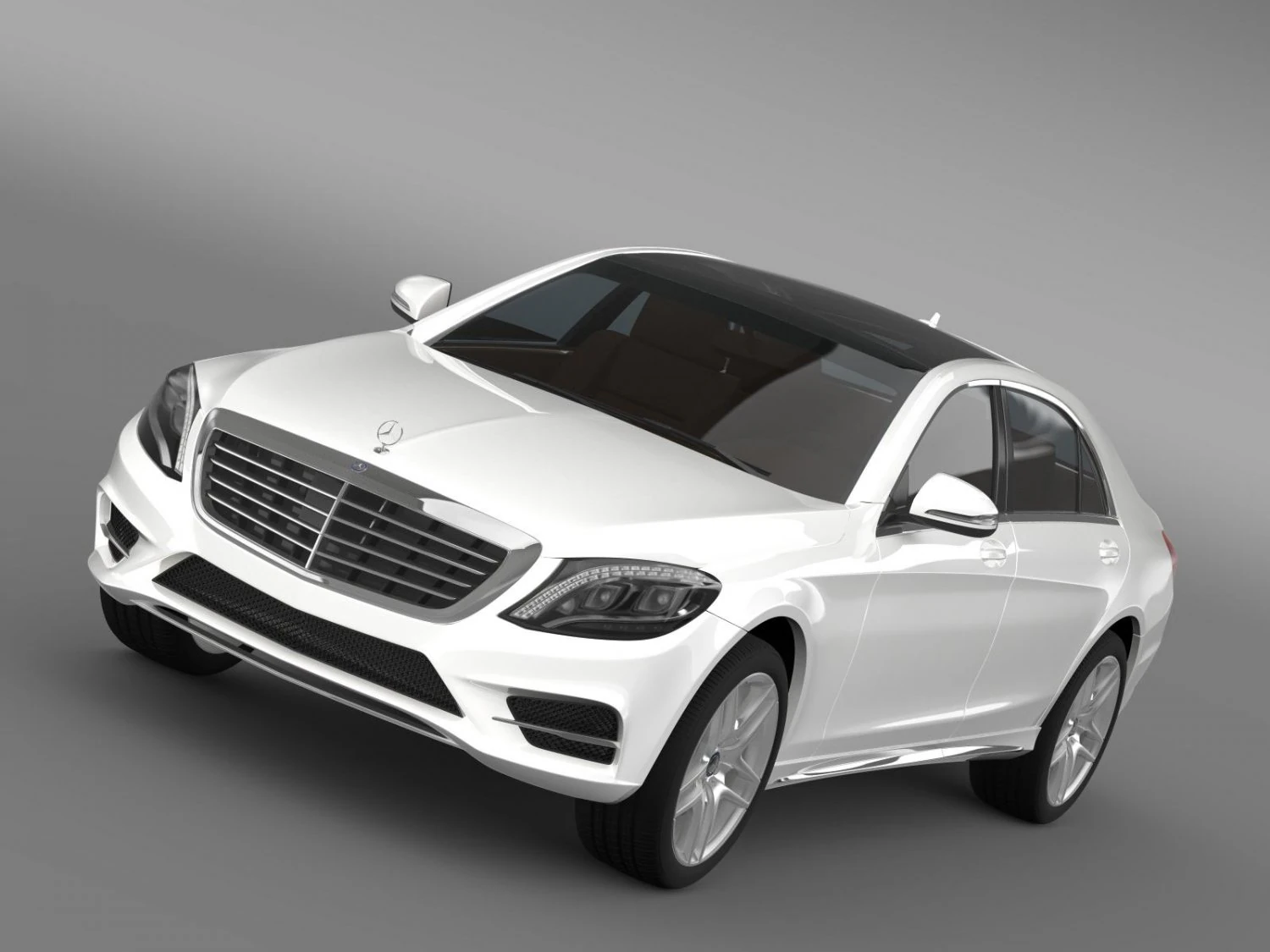 mercedes benz s 300 bluetec hybrid w222 2013 3D Model .c4d .max .obj .3ds .fbx .stl .blend 