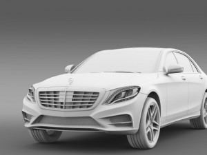mercedes benz s 300 bluetec hybrid w222 2013 3D Model