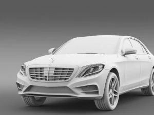mercedes benz s 300 bluetec hybrid w222 2013 3D Model