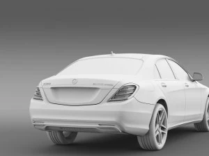 mercedes benz s 300 bluetec hybrid w222 2013 3D Model