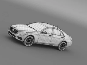 mercedes benz s 300 bluetec hybrid w222 2013 3D Model