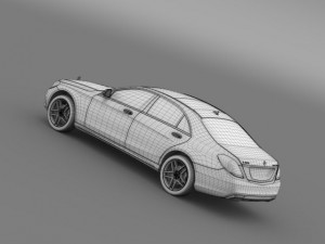 mercedes benz s 300 bluetec hybrid w222 2013 3D Model