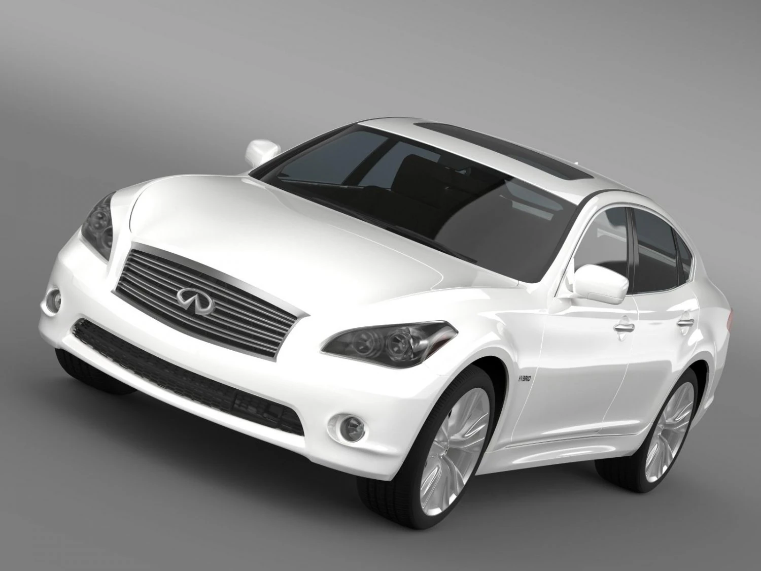 infiniti q 70 hybrid y51 2014 3D Model .c4d .max .obj .3ds .fbx .stl .blend