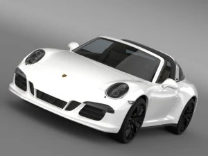 Порше 911 Тарга 4 ГТС 991 2015 г. 3D Модель