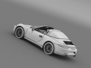 porsche 911 targa 4 gts 991 2015 3D 模型