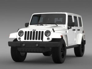 jeep wrangler unlimited x 2015 Modelo 3D