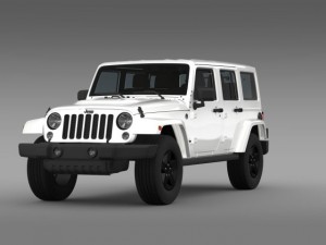 jeep wrangler unlimited x 2015 Modelo 3D