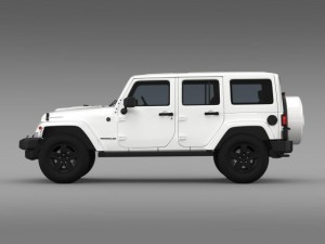 jeep wrangler unlimited x 2015 Modelo 3D