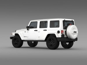 jeep wrangler unlimited x 2015 Modelo 3D