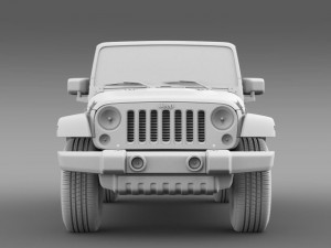 jeep wrangler unlimited x 2015 Modelo 3D