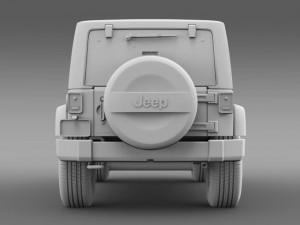 jeep wrangler unlimited x 2015 Modelo 3D