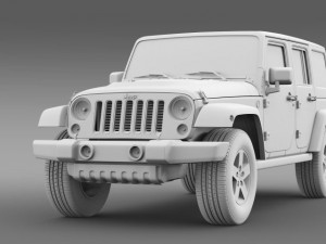 jeep wrangler unlimited x 2015 Modelo 3D