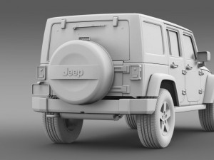 jeep wrangler unlimited x 2015 Modelo 3D