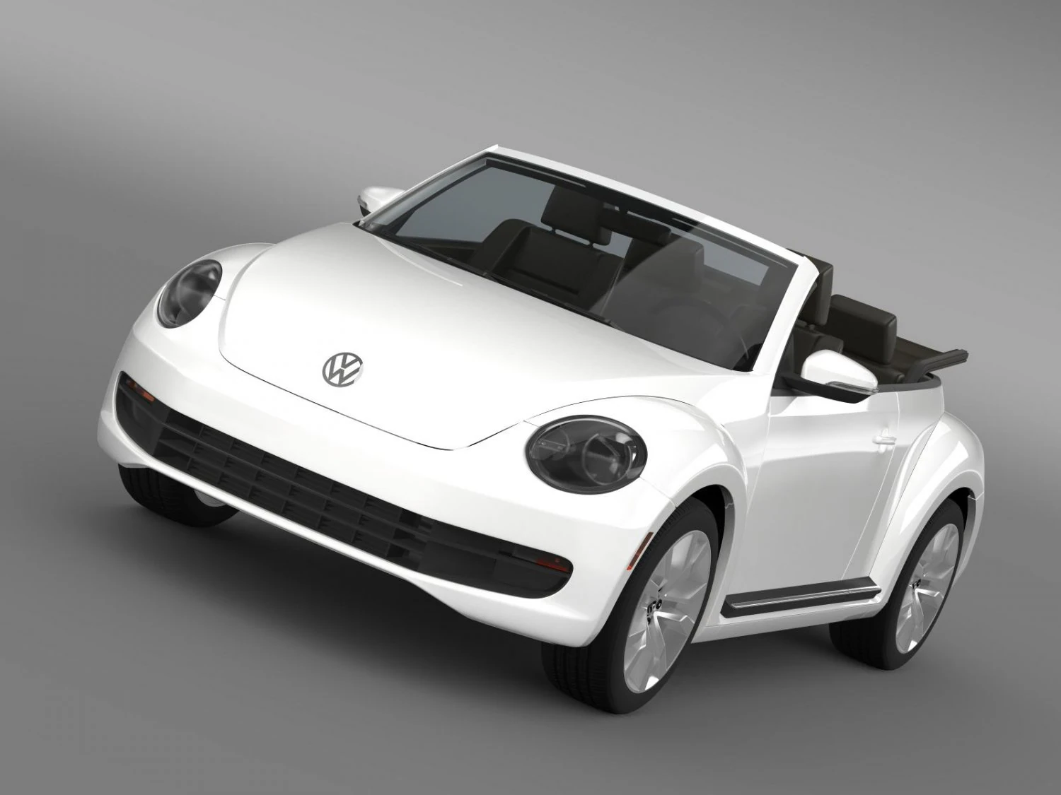 vw beetle tdi cabrio 2014 3D Model .c4d .max .obj .3ds .fbx .stl .blend 