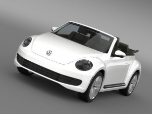 vw beetle tdi cabrio 2014 3D Модель