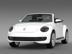 vw beetle tdi cabrio 2014 3D Модель