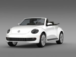 vw beetle tdi cabrio 2014 3D Модель