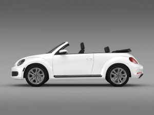 vw beetle tdi cabrio 2014 3D Модель