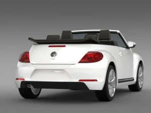 vw beetle tdi cabrio 2014 3D Model