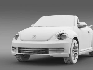 vw beetle tdi cabrio 2014 3D Model