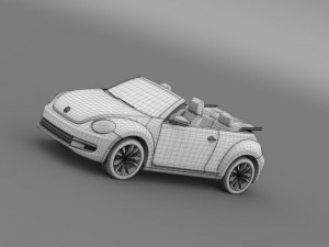 vw beetle tdi cabrio 2014 3D Модель