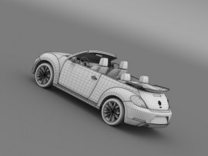 vw beetle tdi cabrio 2014 3D Модель