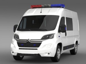 citroen relay police 2015 3D Модель