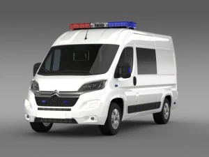 citroen relay police 2015 3D Model