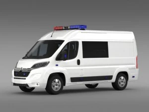 citroen relay police 2015 3D Model