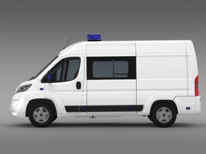 citroen relay police 2015 3D Модель