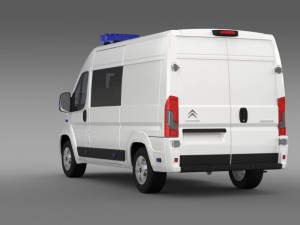 citroen relay police 2015 3D Модель