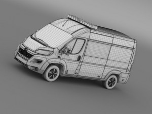 citroen relay police 2015 3D Модель