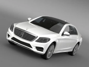 amg mercedes benz s 500 plug in h&iacute;brido w222 2014 Modelo 3D