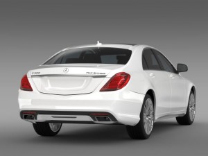 amg mercedes benz s 500 plug in hybrid w222 2014 3D Model