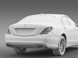 amg mercedes benz s 500 plug in hybrid w222 2014 3D Model