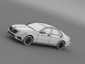amg mercedes benz s 500 plug in hybrid w222 2014 р.в 3D Модель