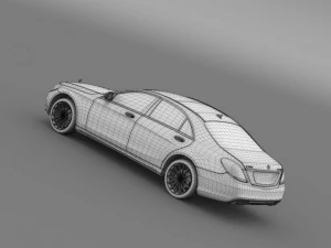 amg mercedes benz s 500 plug in hybrid w222 2014 р.в 3D Модель