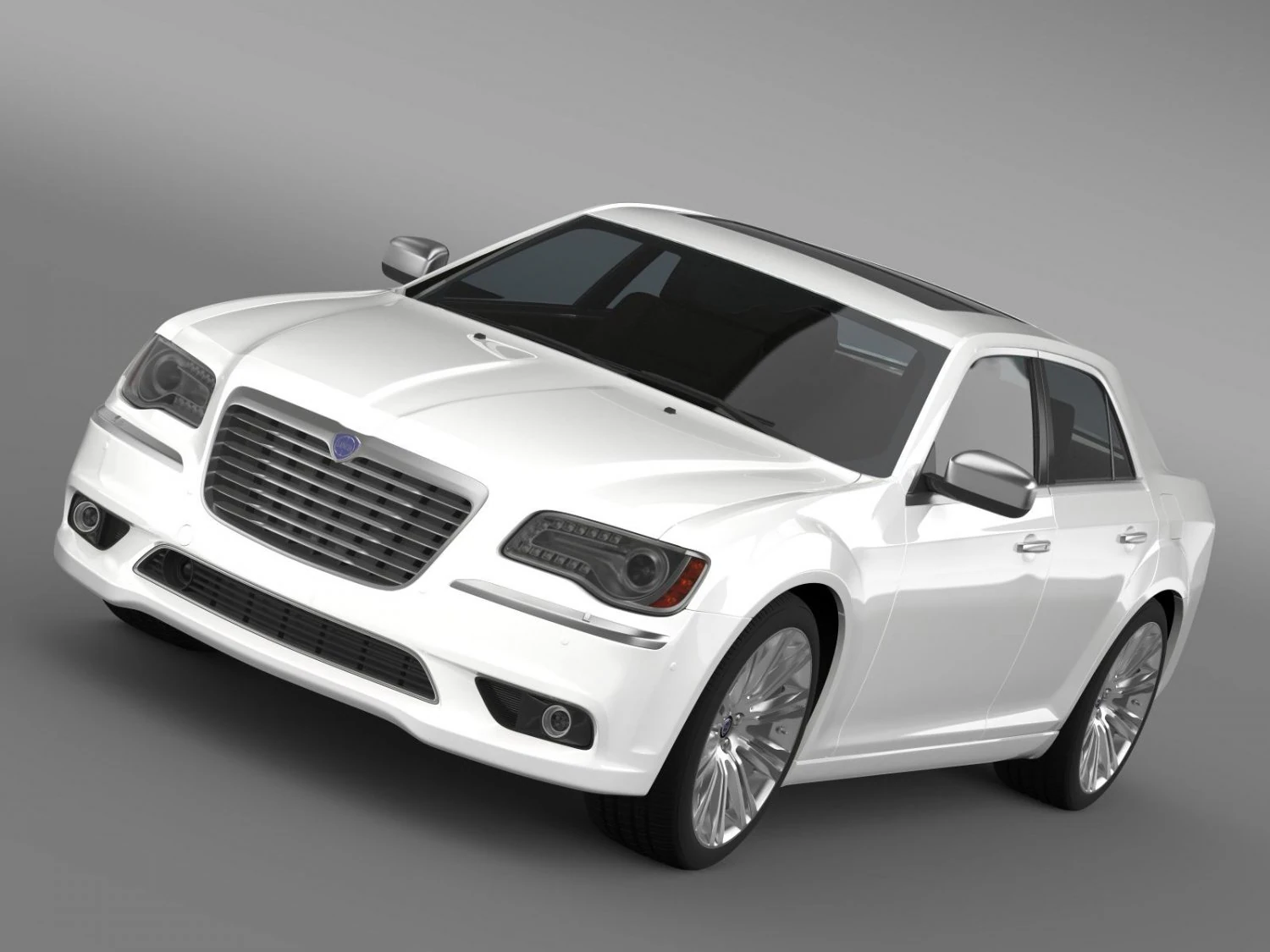 lancia thema 2014 3D Model .c4d .max .obj .3ds .fbx .stl .blend