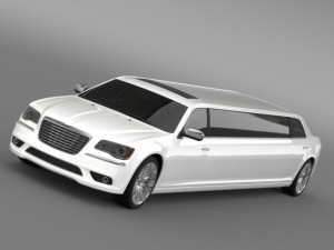 chrysler 300c 2013 limousine 3D Model