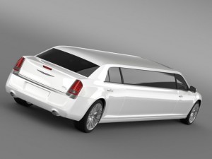 chrysler 300c 2013 limousine 3D 模型